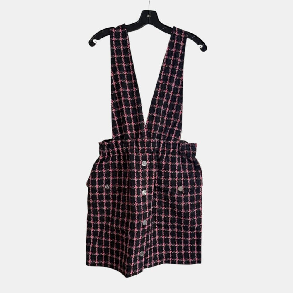 NWT MAJE WOMEN'S CHECK TWEED MINI DRESS FUCHSIA SIZE US 8 FR 40 - Picture 12 of 13